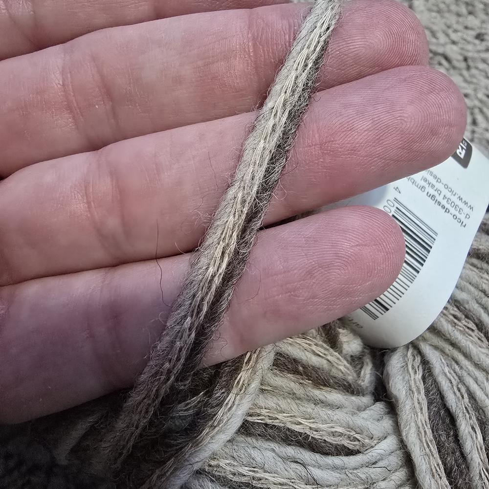 Rico Design Organic Trio Yarn - Brown and Cream (9 Balls) - Picture 3 of 3